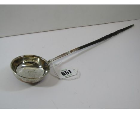 PUNCH LADLE, Georgian design punch ladle with silver plated bowl and baleen handle