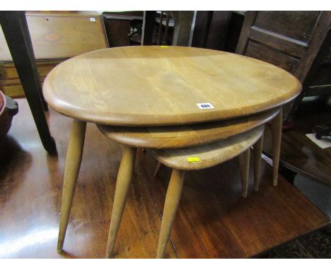 RETRO, nest of 3 Ercol Pebble shaped occasional tables