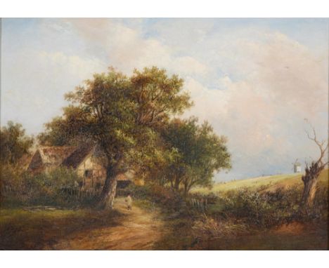 Joseph Thors (1835-1884) - Near St Albans, signed, signed again and inscribed on the stretcher View near St Albans Middlesex,