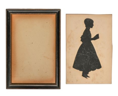 English Profilist, 1839 - Silhouette of Kate Lupton, Baroness von Schunck (1832-1913) aged 7 years, cut paper, inscribed vers