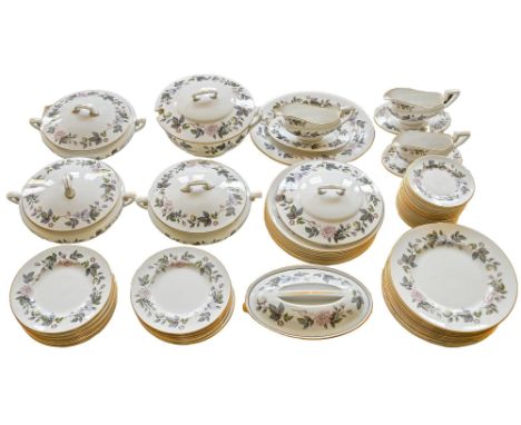 A Royal Worcester June Garland pattern dinner service,&nbsp; printed mark  Good condition