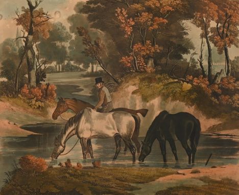 George and Charles Hunt (Fl. early-mid 19th c) after Samuel John Egbert Jones - [Sporting Subjects], a set of six, aquatints 