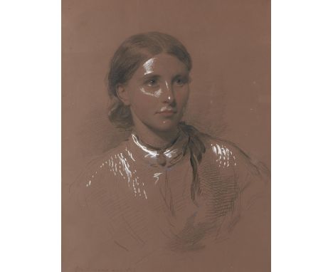 George Richmond RA (1809-1896) - Portrait of a Lady of the Philips Family, head and shoulders, signed and dated Geo Richmond 