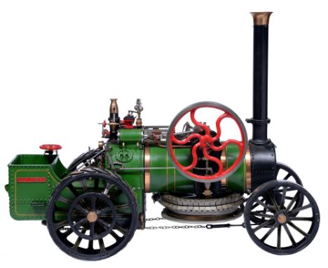 An exhibition medal winning 2inch scale model of a Kitson &amp; Hewitson slanting shaft ploughing engine, designed and built 