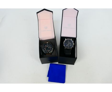 A boxed Pagani Design automatic wrist watch and a similar chronograph, both with paperwork. [2]. [W]