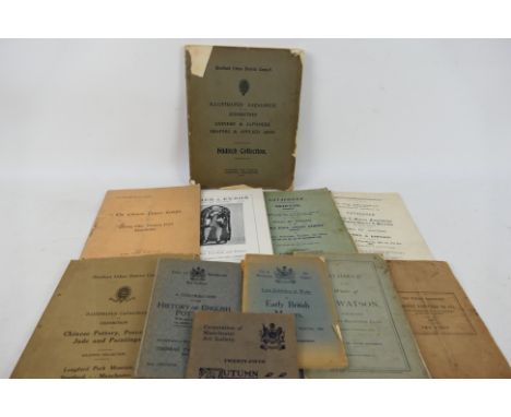 A small collection of antique and later auction and art exhibition catalogues to include The Chinese Palace Temple Peking Vil
