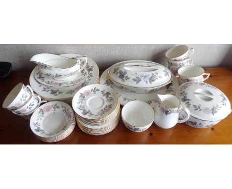 Royal Worcester - A collection of dinner and tea wares in the June Garland pattern, approximately 47 pieces. [W]NOTE: THIS LO