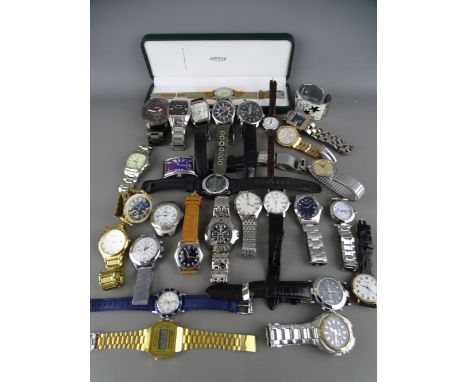 A collection of mainly gent's wristwatches including Rotary, Adidas, Sekonda, Pulsar etc 