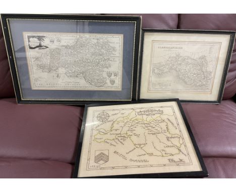 A New Map of South Wales, published by Alex Hogg, together with a map of Glamorganshire and a tapestry map