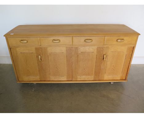 A circa 1960's Ercol blonde ash sideboard - 77cm H x 159cm x 51cm -  in clean restored condition 