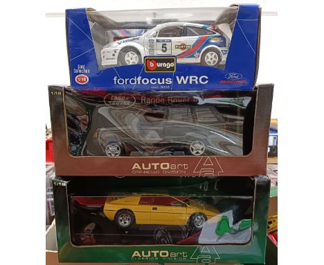 An Autoart model of a Lotus Esprit type No 79, and assorted other models, all boxed