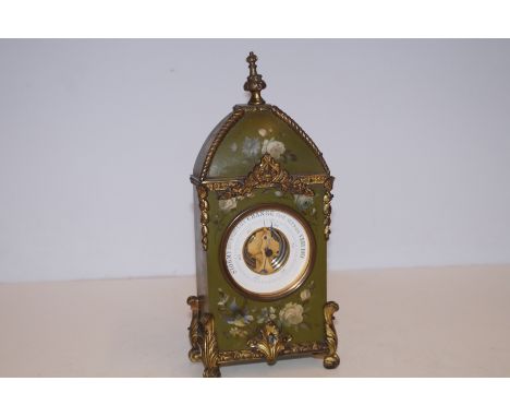 Victorian hand painted barometer Height 25 cm