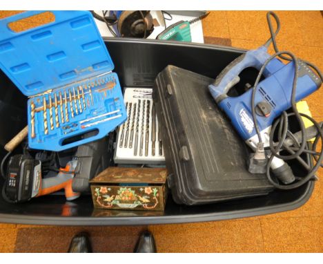 Collection of tools to include drill bits, power drill &amp; others