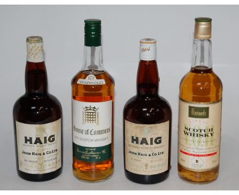 Harrod's Finest Scotch Whisky, 75cl, 40%, one bottle; House of Commons No.1 Scotch Whisky, 75cl, 40%, one bottle; and Haig Go