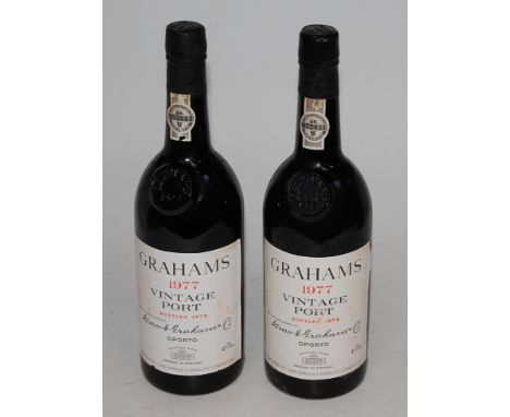 Graham's Vintage Port, 1977, two bottles 