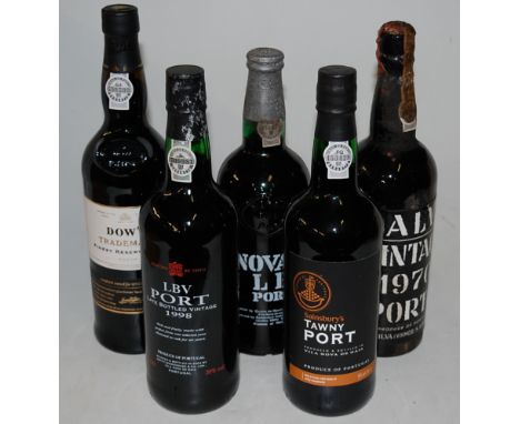 Dalva Vintage Port, 1970, one bottle; Noval LB Port, one bottle; Dow's Trademark Finest Reserve Port, one bottle; Sainsbury's