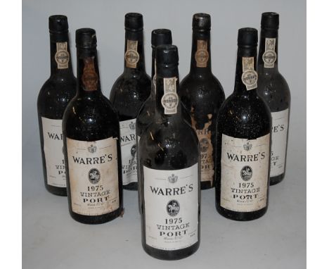 Warre's Vintage Port, 1975, eight bottles (some label damage)