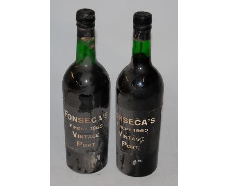 Fonseca's Finest Vintage Port, 1963, two bottles