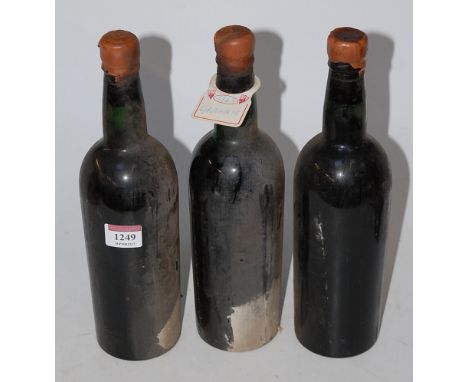 Graham's Vintage Port, 1963, three bottles (lacking labels, one low neck and two upper shoulder) (3)