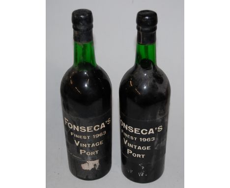 Fonseca's Finest Vintage Port, 1963, two bottles