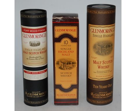 Glenmorangie 10 year old Single Highland Malt Scotch Whisky, 75cl, 40%, one bottle in carton; one other 100cl, 40%, one bottl
