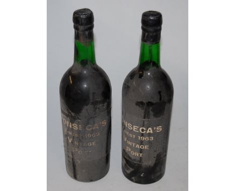 Fonseca's Finest Vintage Port, 1963, two bottles