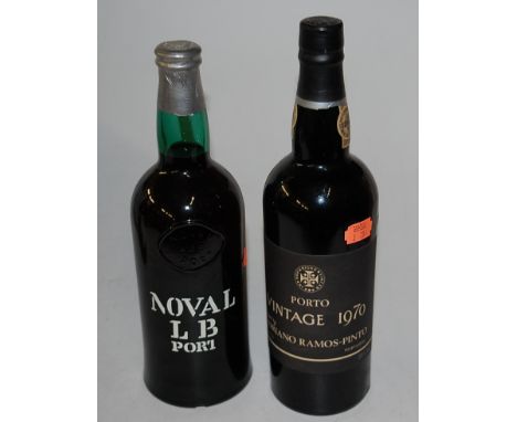 Porto Vintage Port, 1970, shipped by Adriano Ramos-Pinto, one bottle; and Noval LB Port, one bottle (2) 