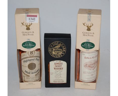 Dallas Dhu 10 year old Single Highland Malt Scotch Whisky, bottled by Gordon & MacPhail, 35cl, 40%, one bottle in carton; Hig