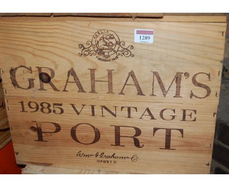 Graham's Vintage Port, 1985, twelve bottles, OWC