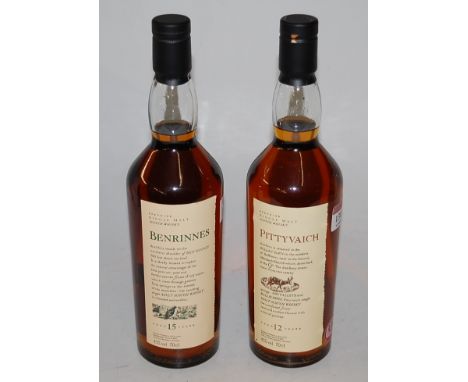Pittyvaich Single Malt Scotch Whisky aged 12 years, 70cl, 43%, one bottle; and Benrinnes Speyside Single Malt Scotch Whisky a