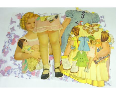 Vintage Shirley Temple cut out paper doll figures, large and small   Condition Report   Click here for further images, condit