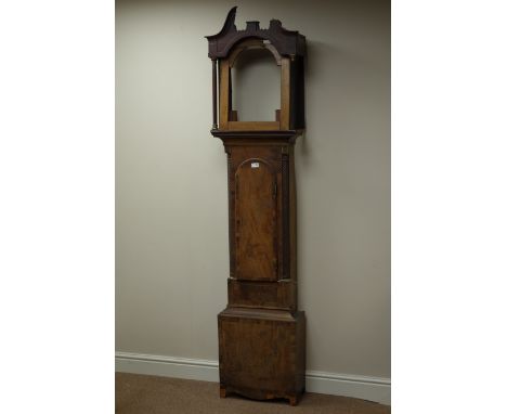 Early 19th century mahogany longcase clock case, rope twist quarter columns, H209cm   Condition Report   Click here for furth