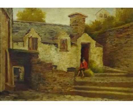 'Old Houses Barmouth', early 20th century oil on panel signed by George F Craggs 24cm x 34cm   Condition Report   Click here 