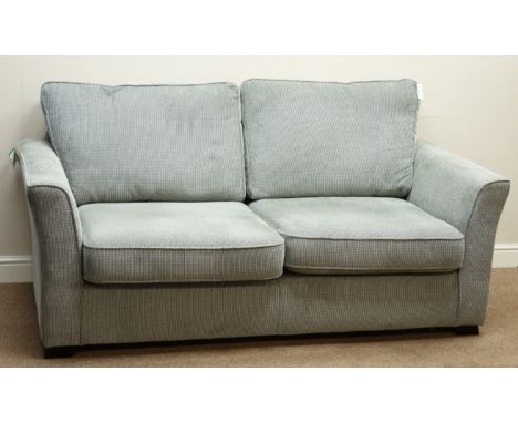 Sinclairs two seat sofa upholstered in grey fabric, W190cm