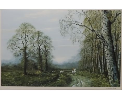 Hunting Scene, limited edition colour print no.368/750 after Caeser Smith signed and numbered in pencil 51cm x 77cm   Conditi