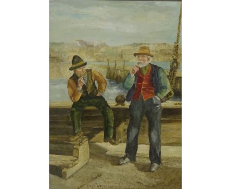 '1900's Whitby', 20th century oil on canvas board signed by J Cowen 34cm x 24cm   Condition Report   Click here for further i