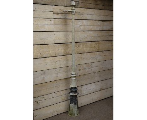 20th century metal lamp post, H207cm   Condition Report   Click here for further images, condition, auction times & delivery 