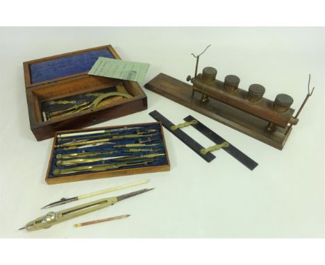 19th/ early 20th Century measuring instruments and other scientific instruments including a burner     Condition Report   Cli