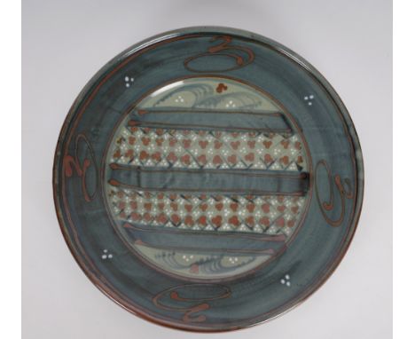 David Frith (British, b. 1943) DISH ceramic 16 x 16in. (40.64 x 40.64cm) Collection of George and Maura McClelland 