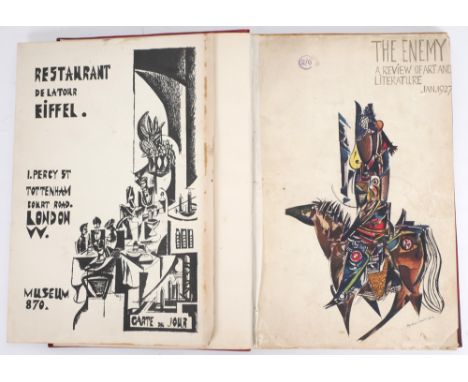 Percy Wyndham Lewis (1882-1957) THE ENEMY. A REVIEW OF ART AND LITERATURE [VOL. I] JANUARY 1927 first edition in red leather 