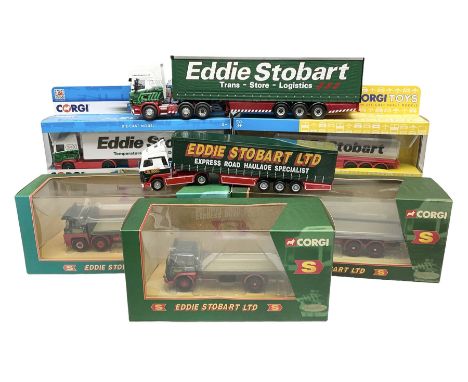 Corgi Eddie Stobart - four lorries in the Superhaulers Series Nos. TY86650, TY86649, TY86647 & TY86646; three other lorries N