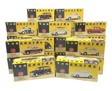 Twenty-five Lledo Vanguards 1:43 scale 1950s-1960s Classic Popular Saloon Cars die-cast models, all boxed (25)