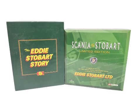 Corgi Eddie Stobart - two limited edition sets; CC99155 'Scania @ Stobart'; and CC86610 'The Eddie Stobart Story'; both boxed