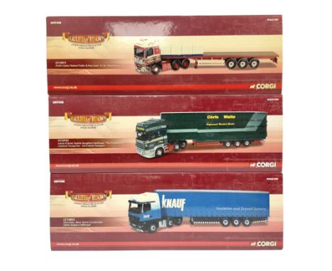 Corgi - three limited edition Hauliers of Renown lorries; CC13715 Scania R Series Topline Houghton Parkhouse 'The Professiona