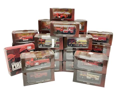 Twenty-six Atlas Editions Classic Fire Engine series die-cast models, all boxed with booklets (26)