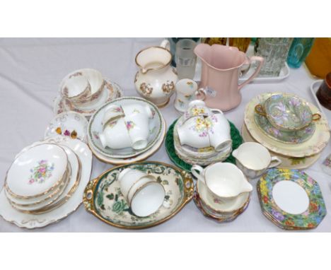 A Wellington china part tea service; a Radford's part tea service and other tea and dinnerware