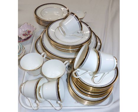 A Royal Doulton "Pavanne" H5095 dinner and tea service, approx 38 pieces (some seconds)