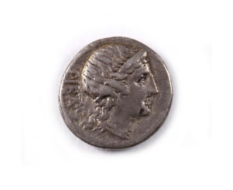 Roman Republican Denarius M. Herennius, 108-107BC, Sear 185, VF