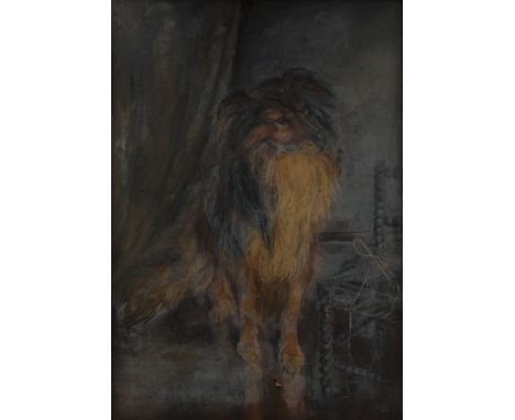 Kathleen Olander (19th Century) Portrait of a dog, signed, oils on canvas, 101cm x 70cm