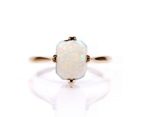 A 9ct ring  with opal setting